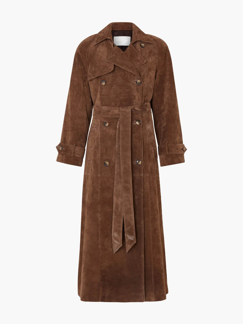 Molly - Suede Trench Coat